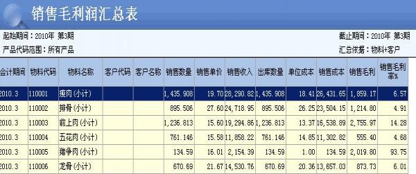 销售报表模板_食品销售收入报表