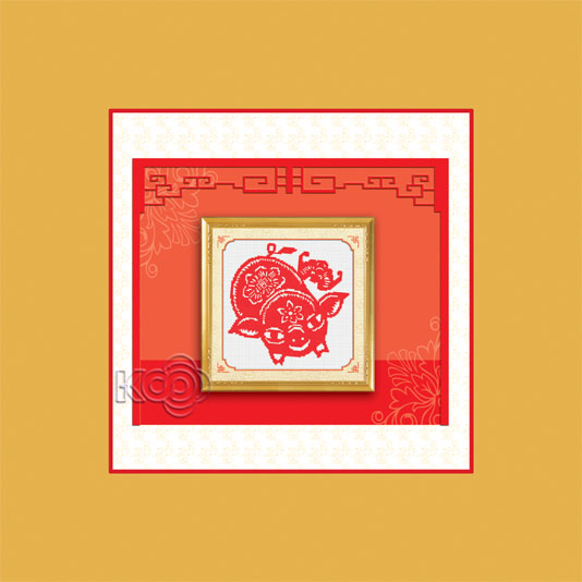 十字绣中国风情ks 富贵猪