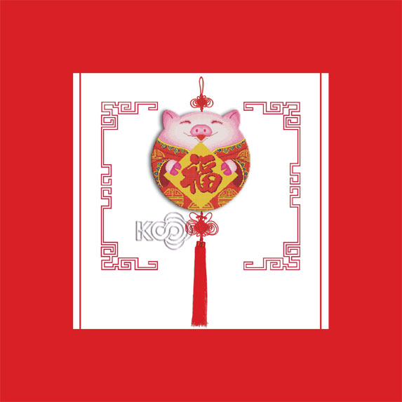 十字绣中国风情ks 金猪送福