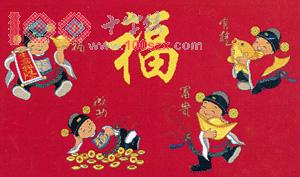 十字绣中国风情蒙娜丽莎 财福图