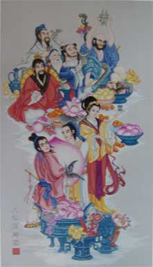 十字绣人物珍爱 八仙庆寿