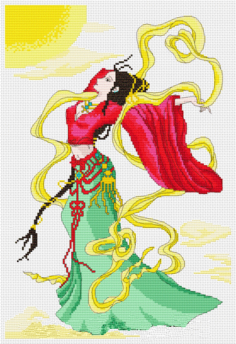 十字绣人物皇室 嫦娥奔月