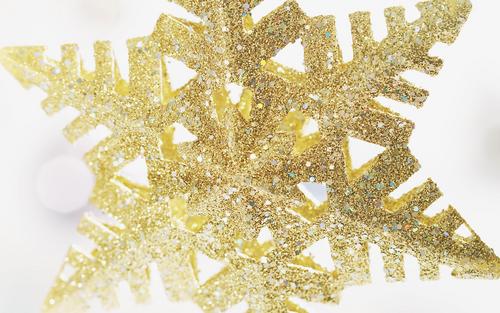 圣诞小装饰摄影壁纸（雪花）