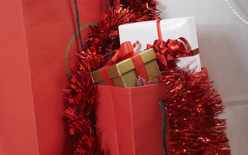 圣诞小装饰摄影壁纸（礼品盒）