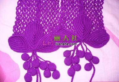 韩国葡萄叶子球球围巾编织方法