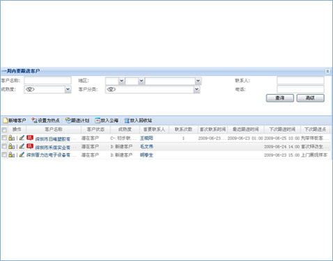 客户管理软件进行客户关系管理操作界面2